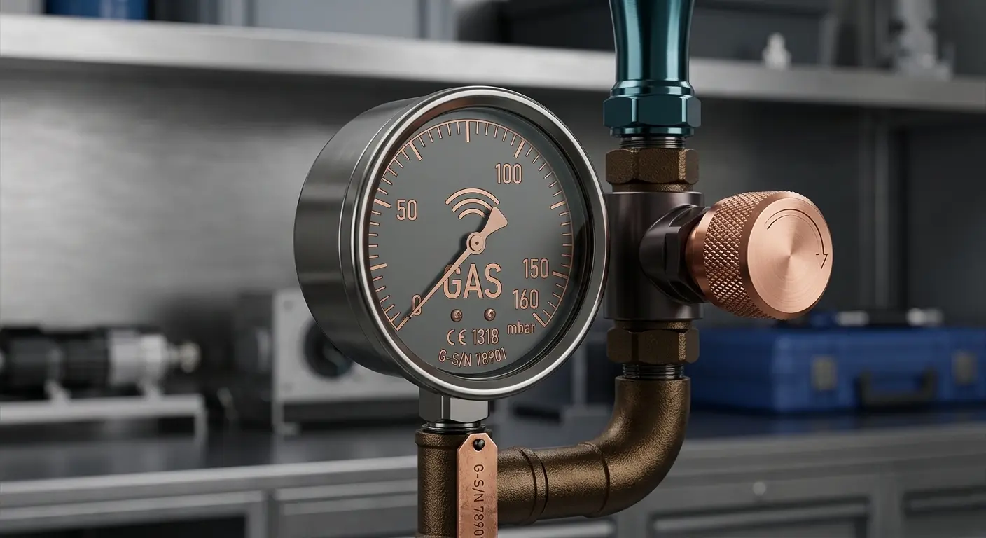 Boiler pressure gauge in UK home heating system