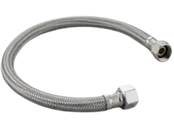 Braided appliance inlet hose for clearing plumbing airlocks