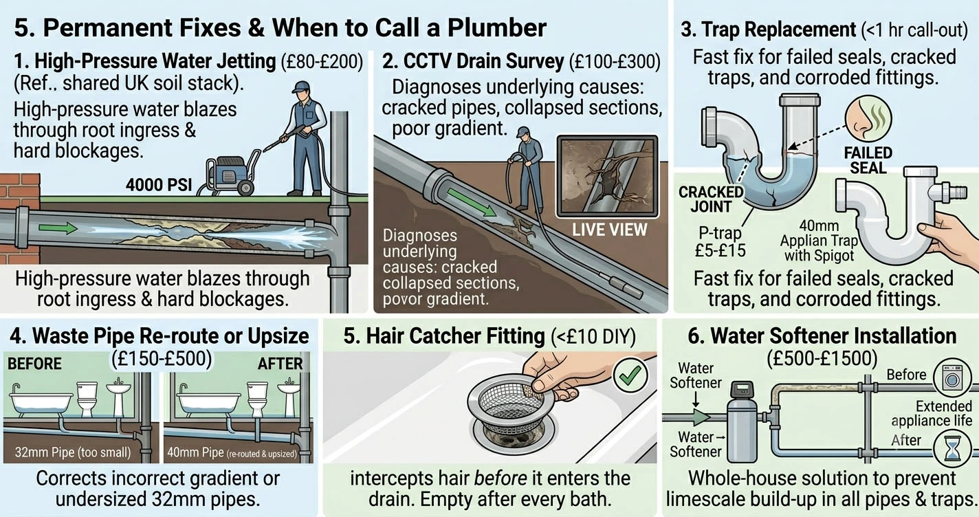 Drainage engineer using CCTV camera to inspect a UK underground drain for blockages