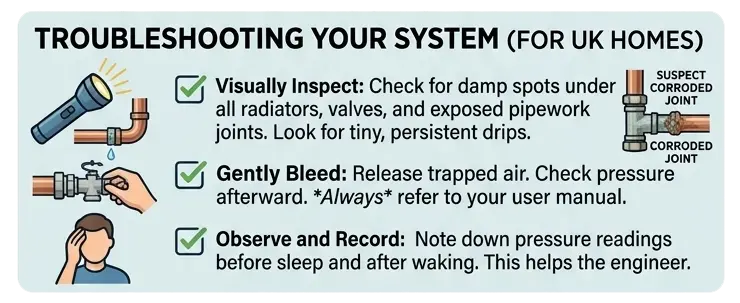 Illustration of stress on heating system due to high pressure
