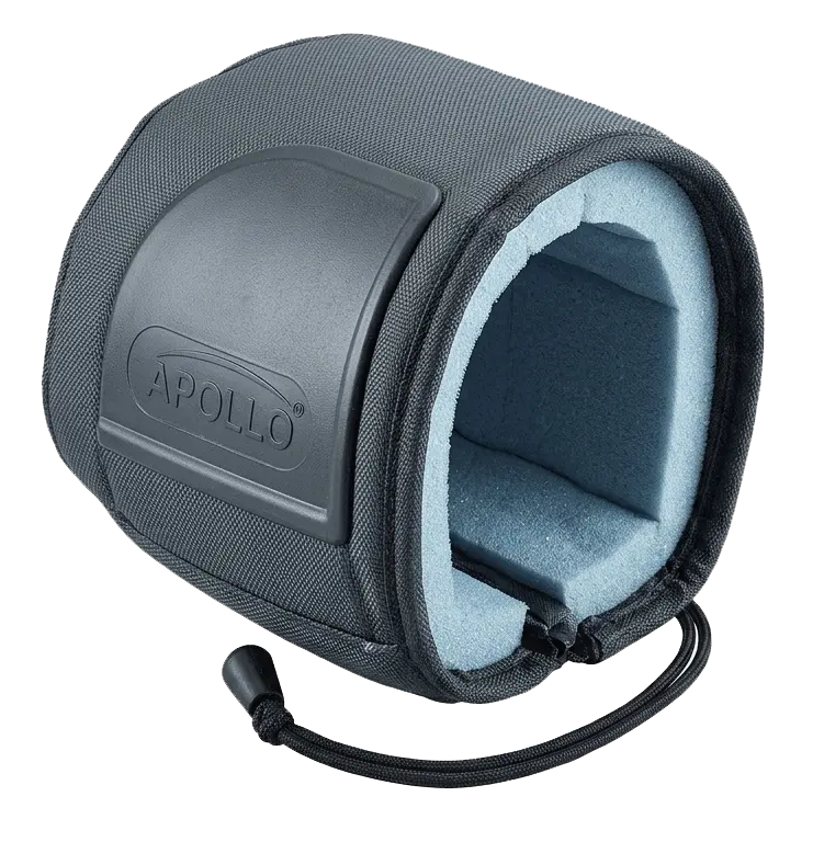 Insulated thermal jacket cover fitted to a UK outdoor garden tap for winter frost protection
