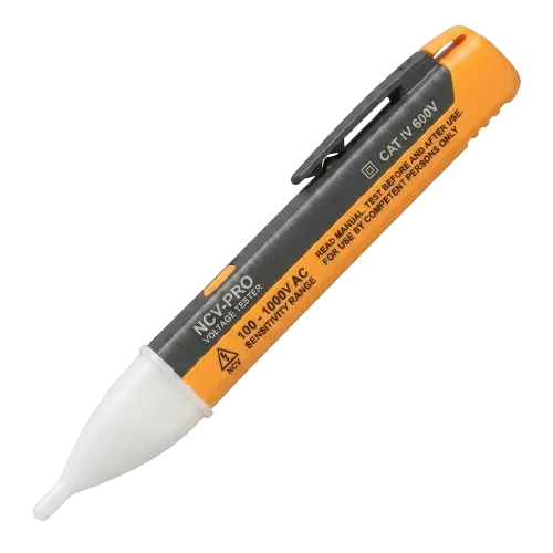 Non-contact voltage detector pen for safely checking UK sockets and cables